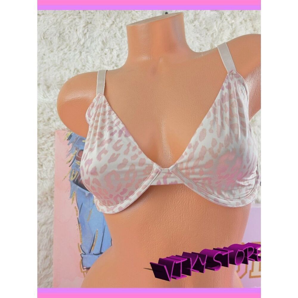Victoria's Secret Cute Brown Cheetha Print Demi Bra 36 DDD NEW!